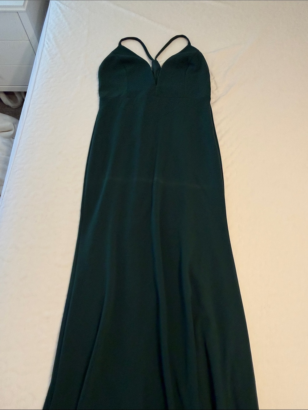 Lulu's Dark Green Spaghetti Strap Maxi Dress